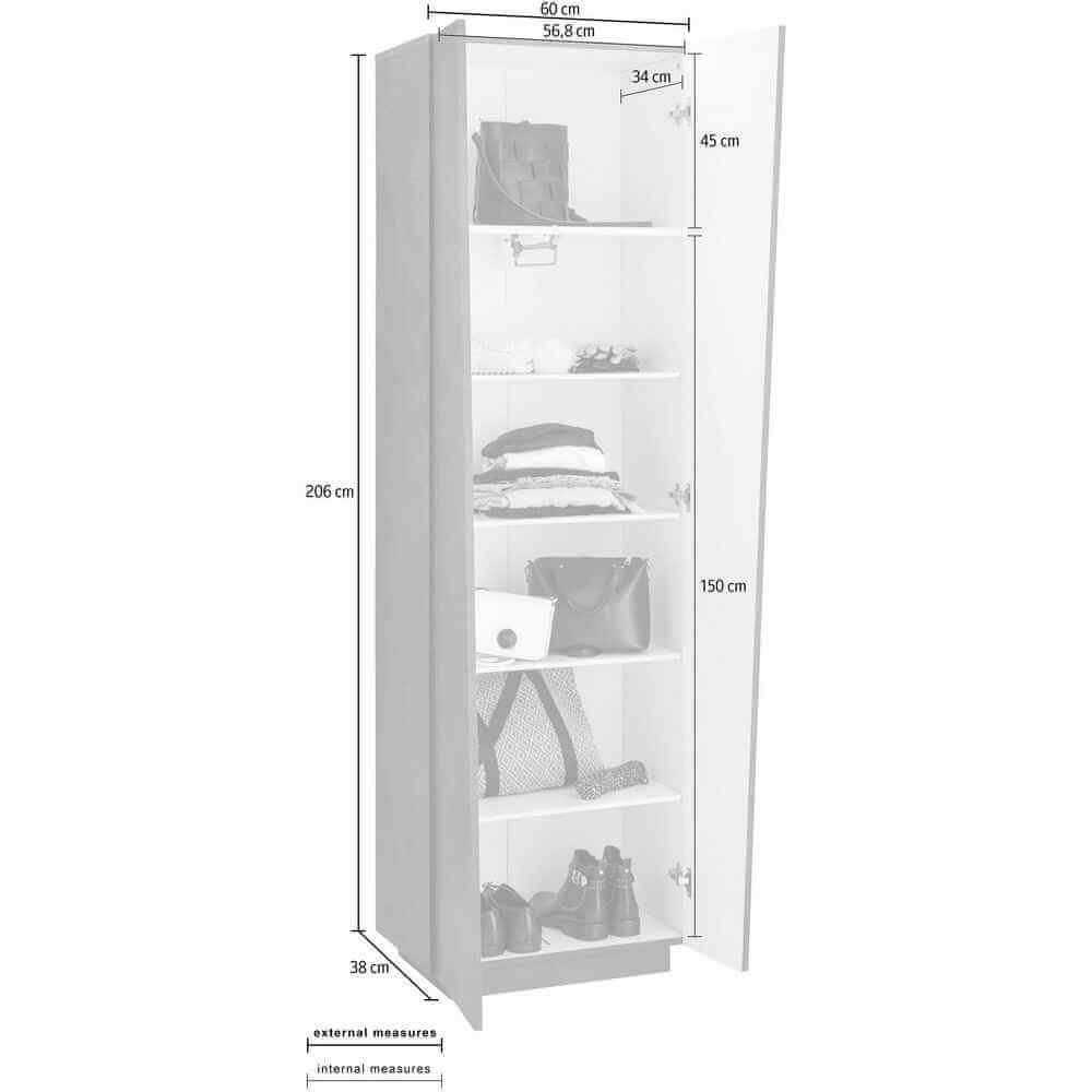 Armadio Guardaroba Moderno 60x38x199,7cm – GALAXIA