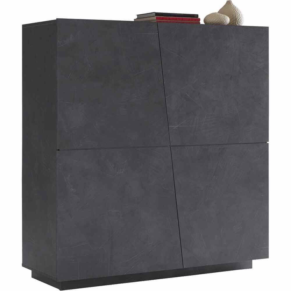 Madia alta 4 ante per Soggiorno Moderna 120x43x126cm – GALAXIA