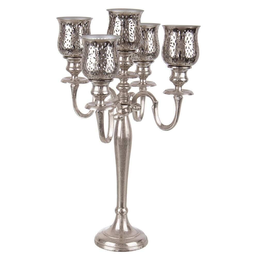 Candelabro 5 fuochi Argento H62 – SERGEI