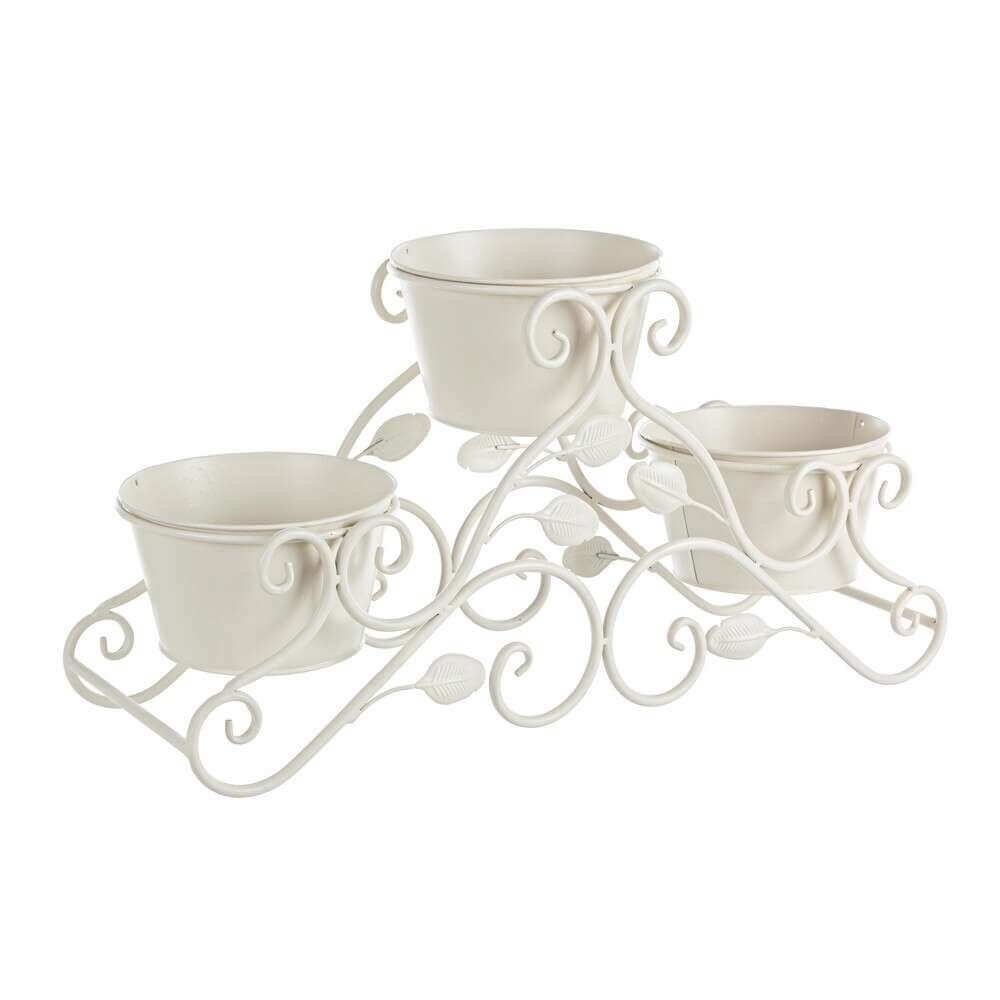 Vaso 3 piani Crema (2 Pezzi) – RIFLESSO