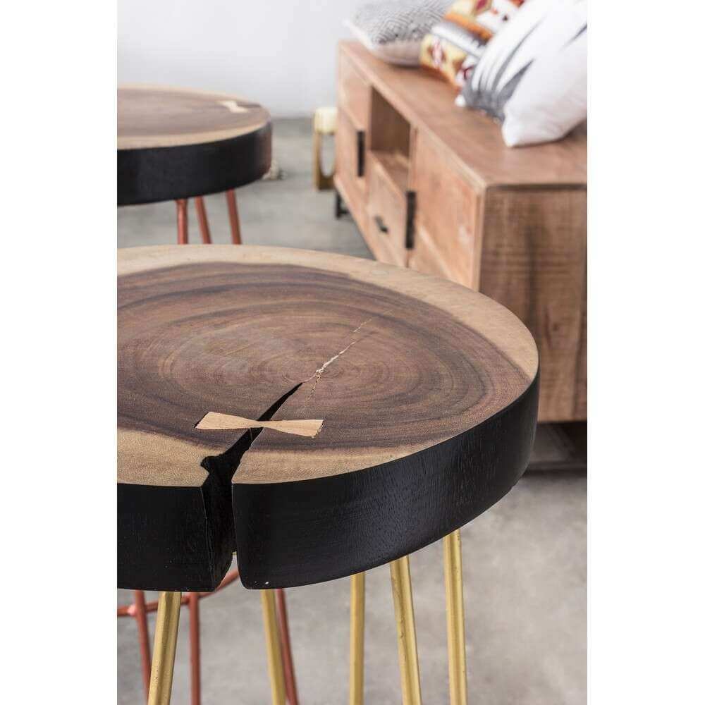 Sgabello Bar con seduta in legno – ELSPETH