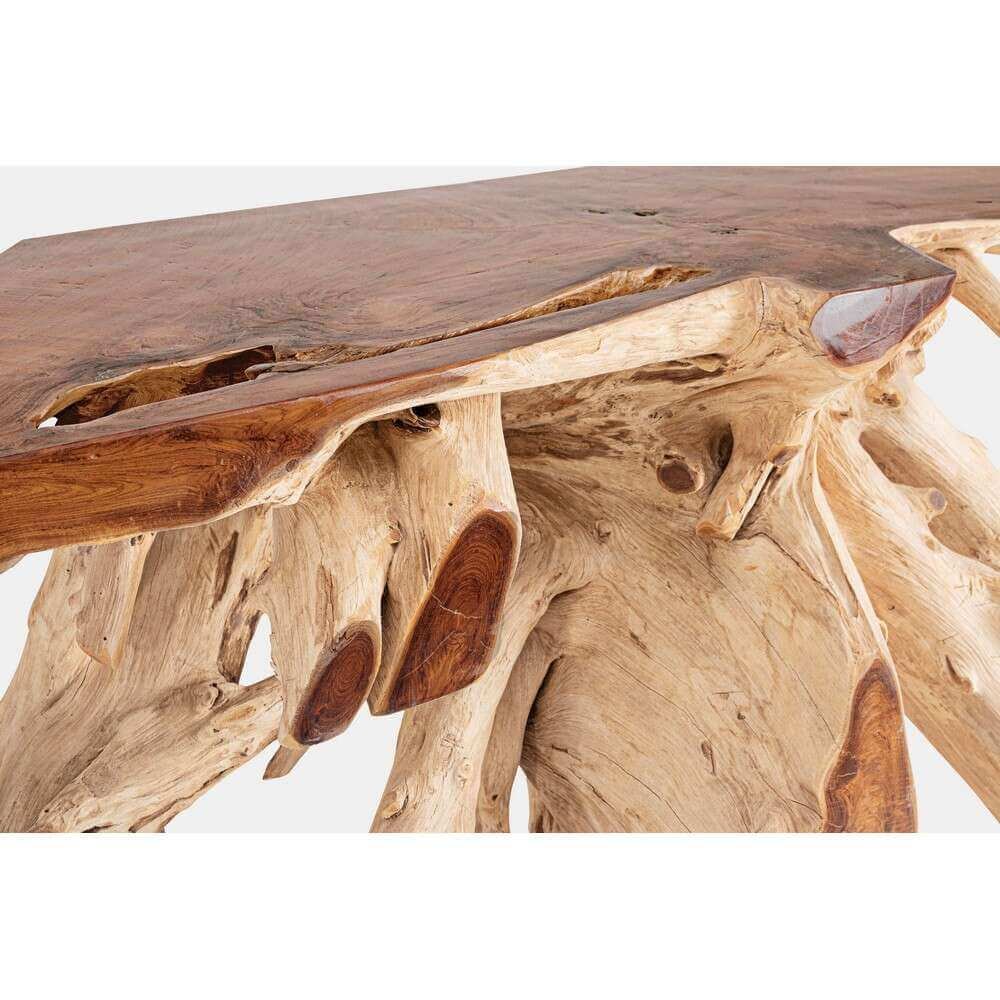 Consolle di design in vera radice di teak 120X45 – ROSE