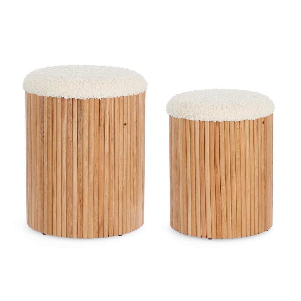 Set 2 Pouf Contenitore Neda Naturale Bia – RYAN