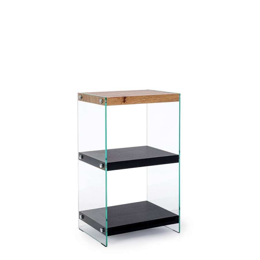 Libreria 3 piani Wood nera – SARA