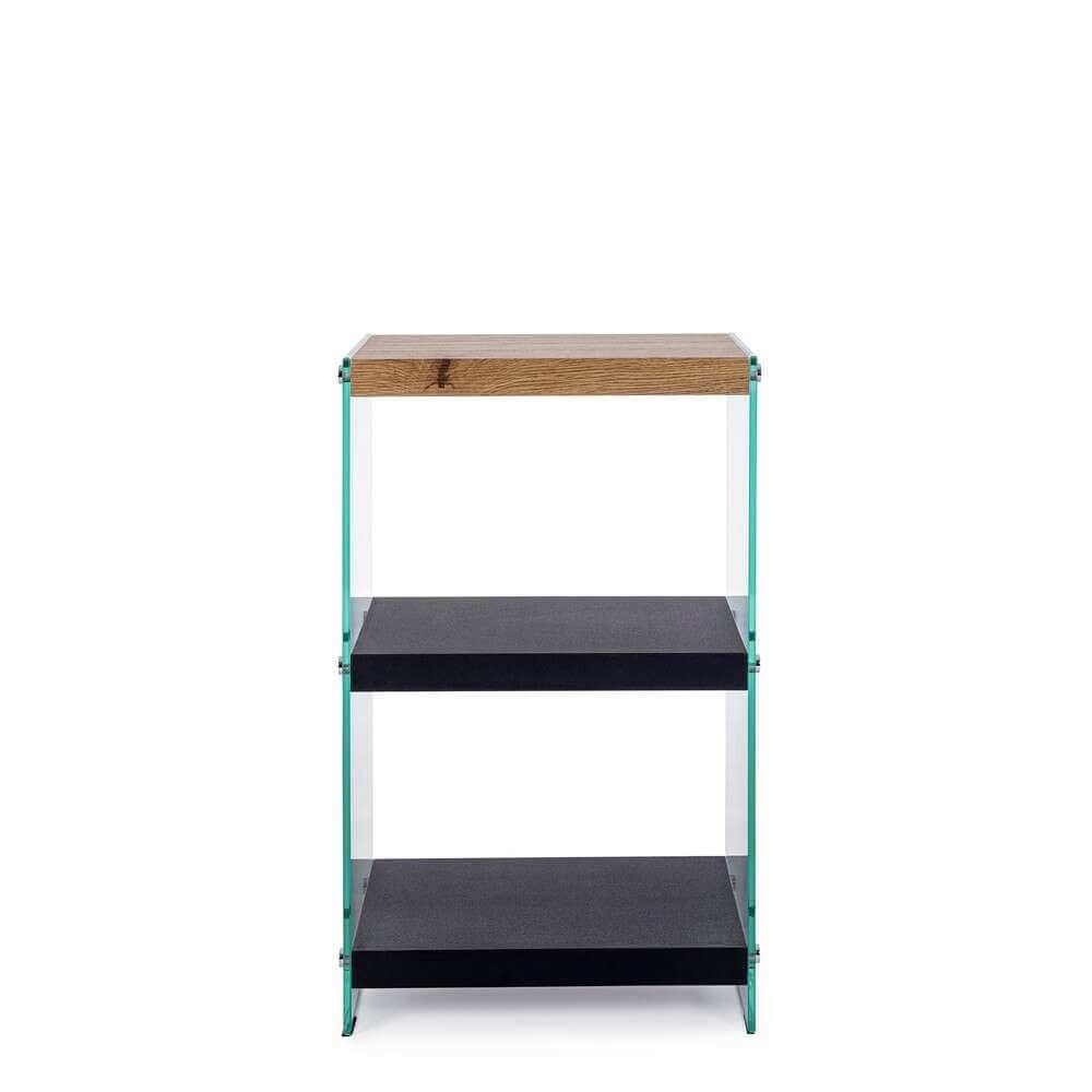 Libreria 3 piani Wood nera – SARA