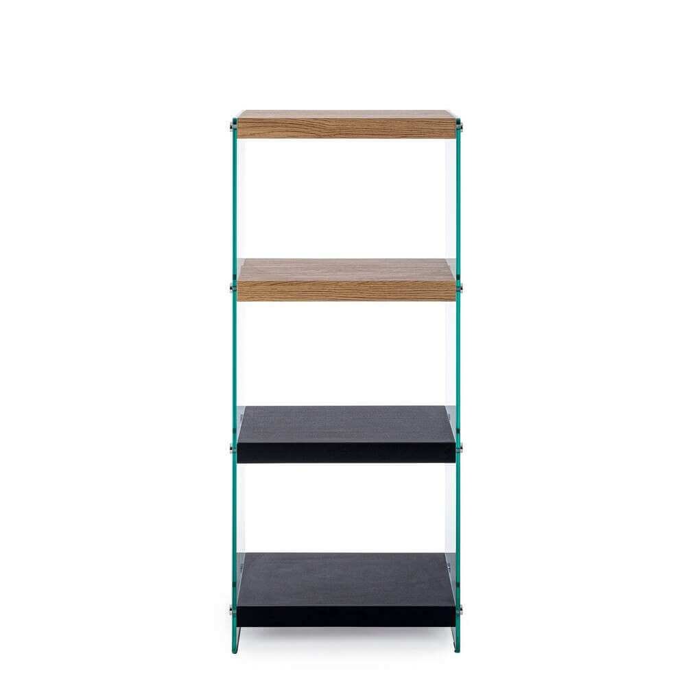 Libreria 4 piani Wood nera – SARA