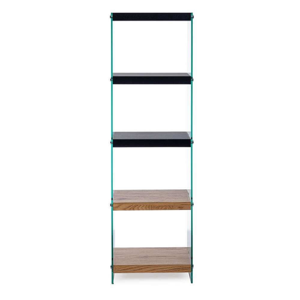 Libreria 5 piani Wood nera – SARA