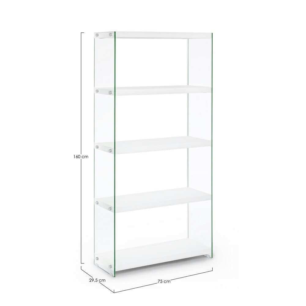 Libreria Bianca 75X29,5 H160 – ELISE