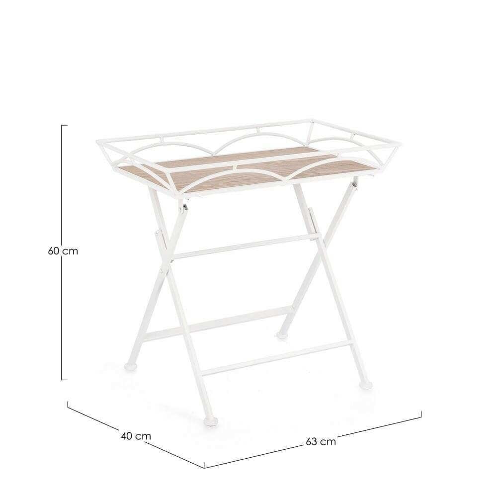 Tavolino rettangolare pieghevole h60 (2 pezzi) – NAO