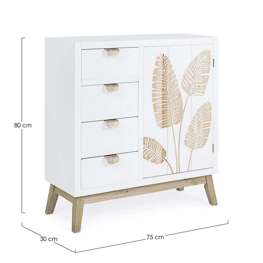 Credenza un’anta 4 cassetti – FLORA