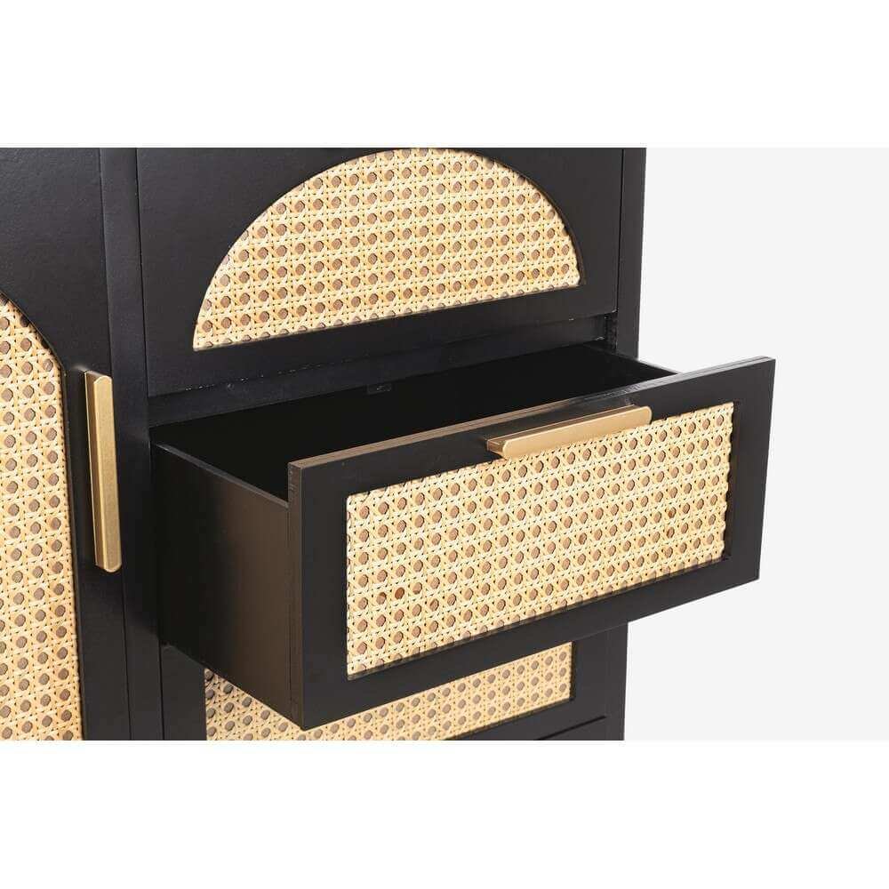 Credenza un’anta 4 cassetti nera ( Pezzi) – JOSIE