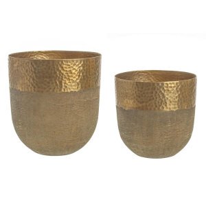 Set 2 Porta Vaso Curvy Oro – VICTOR