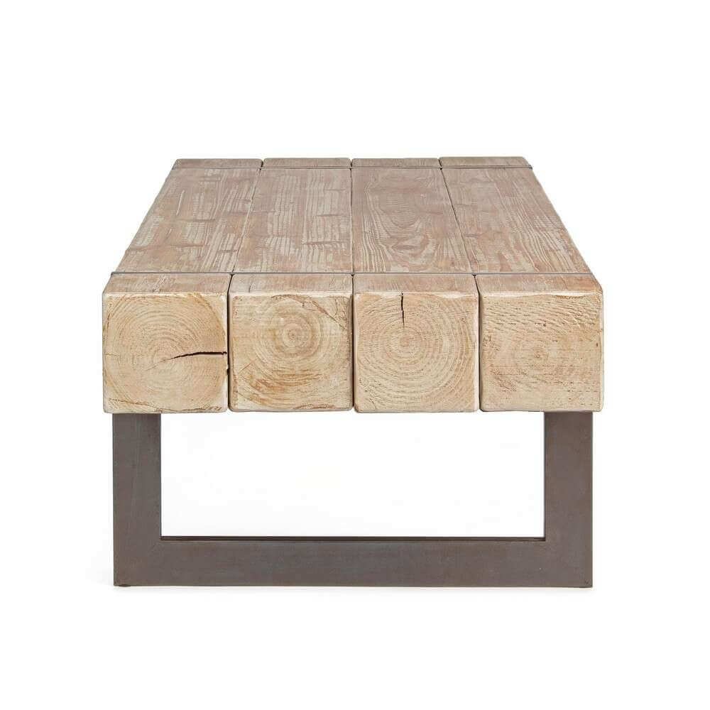 Tavolino industrial in legno e acciaio 120X60 – THEO