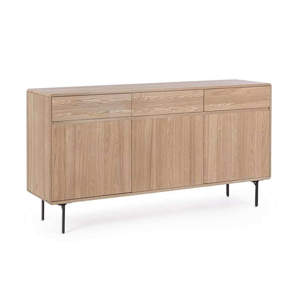 Credenza 3 ante 3 cassetti Naturale – SCALIA