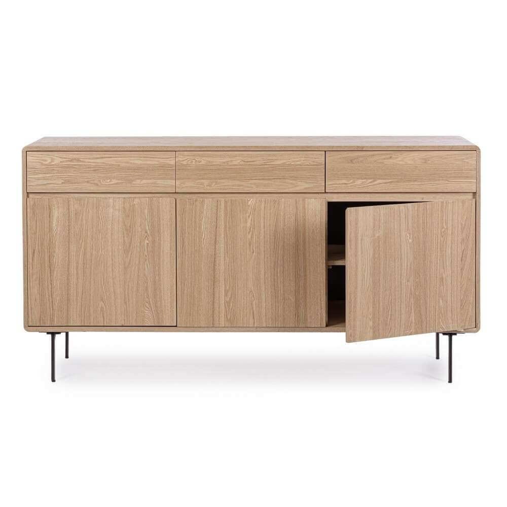 Credenza 3 ante 3 cassetti Naturale – SCALIA