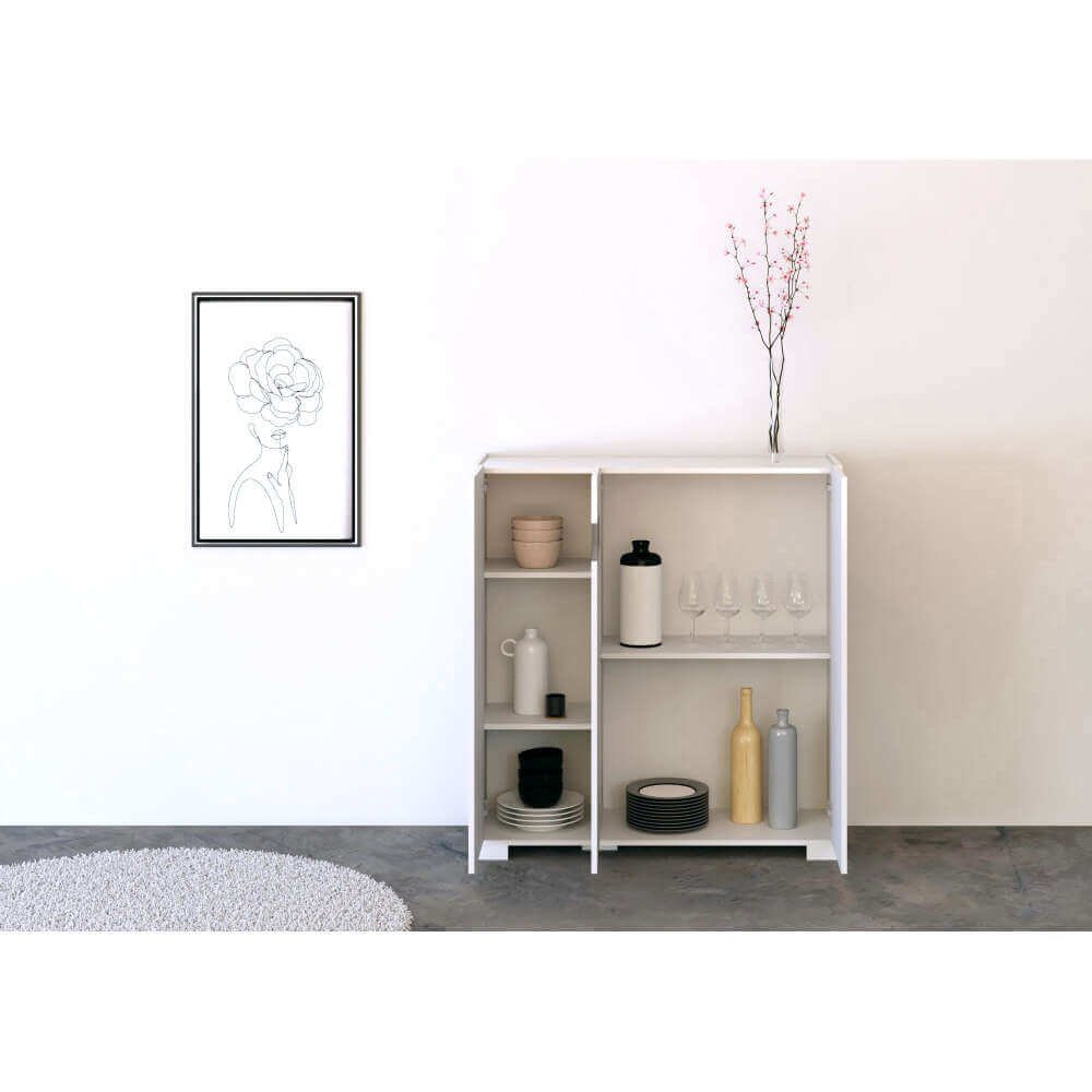 Credenza alta 3 ante 100x35x110 cm – RIFLESSO