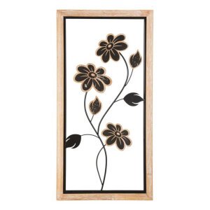 Decorazione Parete Ferro e Legnocm 30X2,5X60 – GIRISH