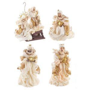 Set Natività 6 Figure Fastosa Colore Champagne