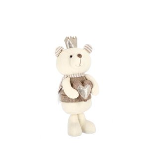 Orso Kary Statua Gonna Beige Altezza 42cm (4 Pezzi)