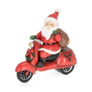 Decorazione Jaime Babbo Natale con moto