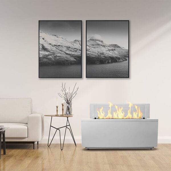 Camino a bioetanolo da terra per interno esterno 100x40x40 cm – CARAVAGGIO